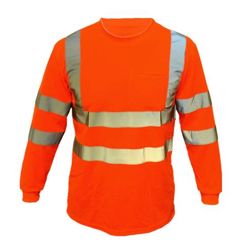 Goyoma Safety Work Hi Vis T Shirt Ansi Class 3 Long Sleeve High