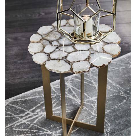 Oyster Table Gold Occasional Tables Living Room With Images