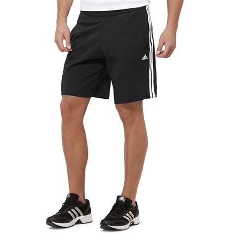 Adidas Mens 3 Stripe Climalite Cotton Training Shorts Fitness Gym