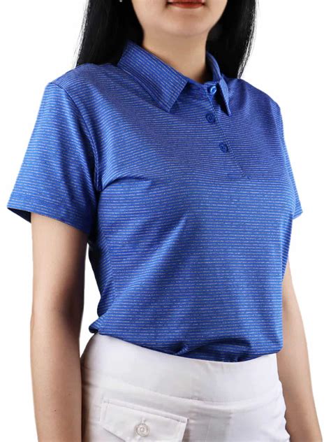 Matte Royal Blue Ladies Premium Short Sleeve Golf Polo Shirt