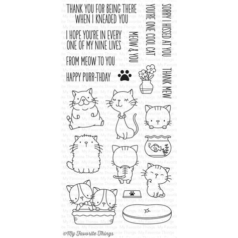 Cool Cat Stamp Set By Mft Cat Stamp Clear Stamps Cool Cats