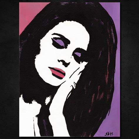 Original Lana Del Rey Pop Art Painting New 6 X Etsy Arte De Silueta