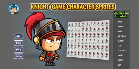 Knight 2d Game Character Sprites By Dionartworks Codester