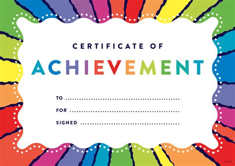 Rainbow Stripes Certificates Merit And Award Classroom Resources