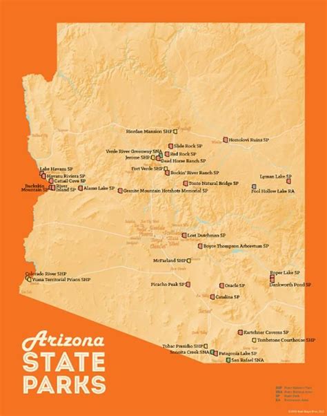 Maybe you would like to learn more about one of these? Arizona State Parks Map 11x14 Print | State parks, Arizona state, 11x14 print