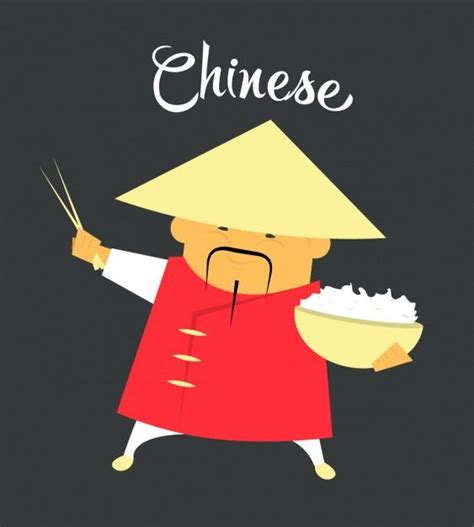 Free Vector Chinese Man Flat Illustration Chinese Language Chinese