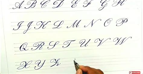 Cursive Handwriting Calligraphy Writing Styles In English Alphabet