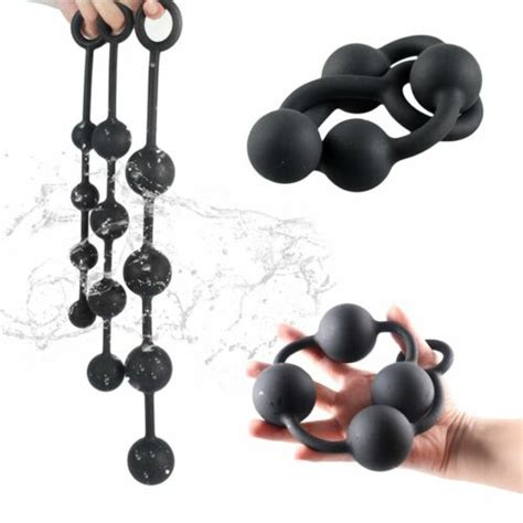 Solid Silicone Big Huge Extra Large Xl Anal Beads Butt Plug Anal Sex Trainer Usa Ebay