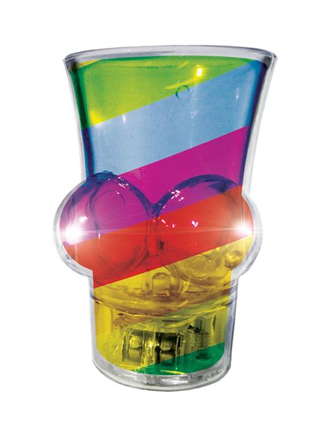 Light Up Rainbow Boobie Shot Glass Wholese Sex Doll Hot Saletop