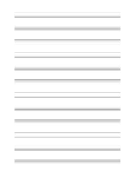A4 Manuscript Paper Portrait Sheet Music For Piano Solo