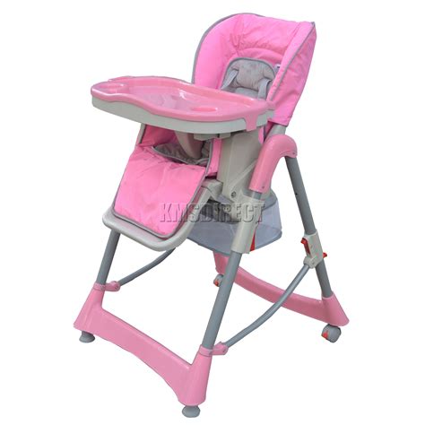 Foldable Baby High Chair Recline Highchair Height Adjustable Feeding