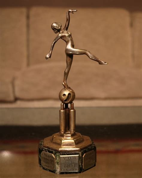 Art Deco Trophy With Bronze Sculpture Of A Nude Catawiki