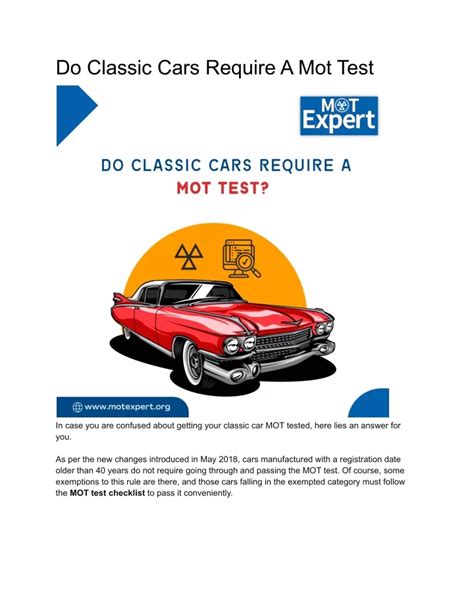 Ppt Do Classic Cars Require A Mot Test Powerpoint Presentation Free