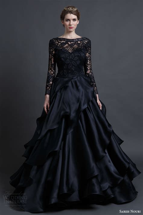 Stunning star corset champagne ball gown bridal summer wedding dresses 2020 with cloak rhinestone pearl sweetheart tulle crossed straps. 25 Gorgeous Black Wedding Dresses | Deer Pearl Flowers