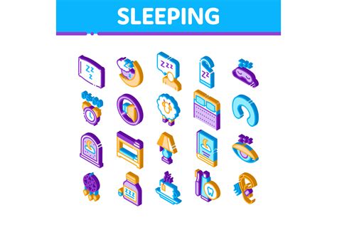 sleeping time devices isometric icons set vector graphic by pikepicture · creative fabrica