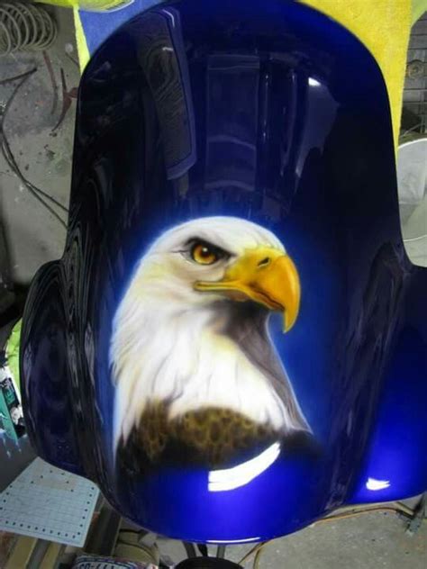 Airbrushed Eagle On Front Faring By Air Fx Airbrushing Bald Eagle