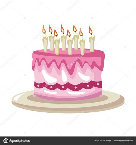 Dessin Gateau Anniversaire Rigolo - Gâteau d'anniversaire rose : dessin