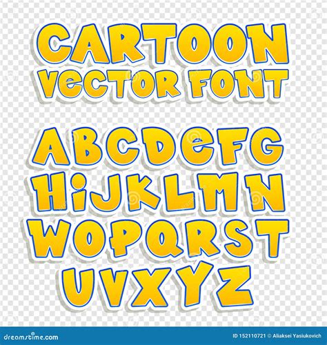 Cartoon Vector Font Stock Vector Illustration Of Letter 152110721