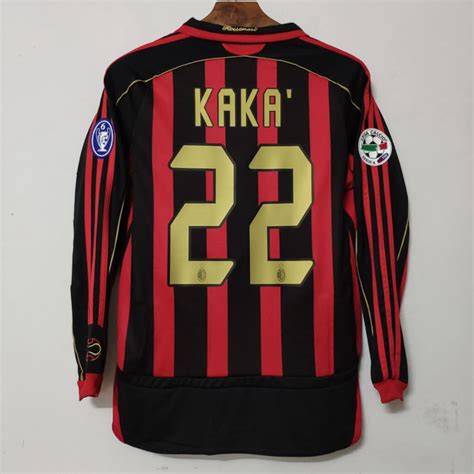 Vintage 22 Kaká Jersey 2006 2007 Ac Milan Jersey Long Sleeve Etsy