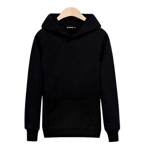 High Quality Solid Color Hooded Sweatshirt Men Hip Hop Fashion Blackmo