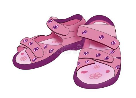 Purple Kids Sandals Stock Illustration Image Of Illustration 27111885