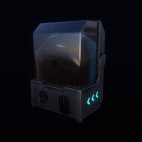 3d Model Sci Fi Water Tank Vr Ar Low Poly Cgtrader