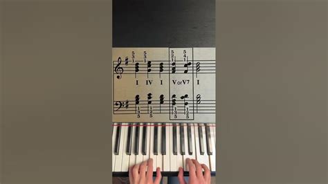 G Major I Iv V7 Chord Progression On Piano Shorts Youtube