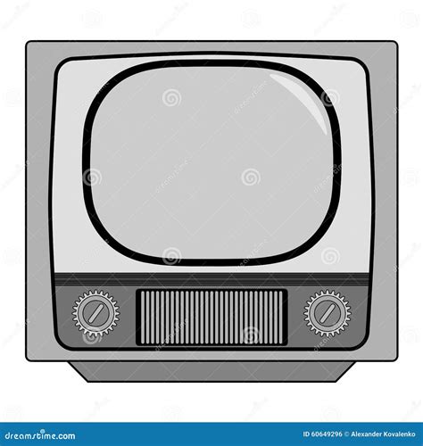 Vintage Tv Set Stock Illustration Illustration Of White 60649296