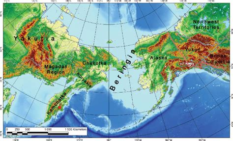 Map Of The Beringia The Red Circle Represents The Tumrok Geothermal