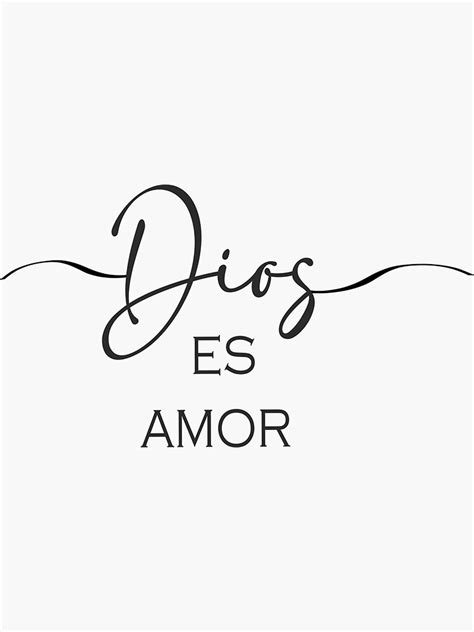Dios Es Amor Spanish Bible Verse Christian Quote Sticker For Sale