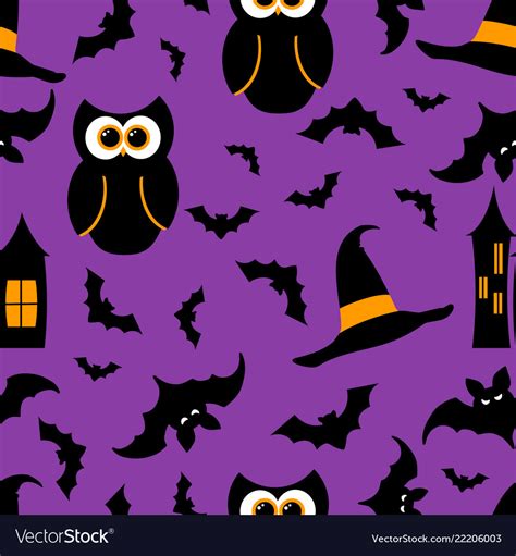 Seamless Pattern Halloween Background Royalty Free Vector