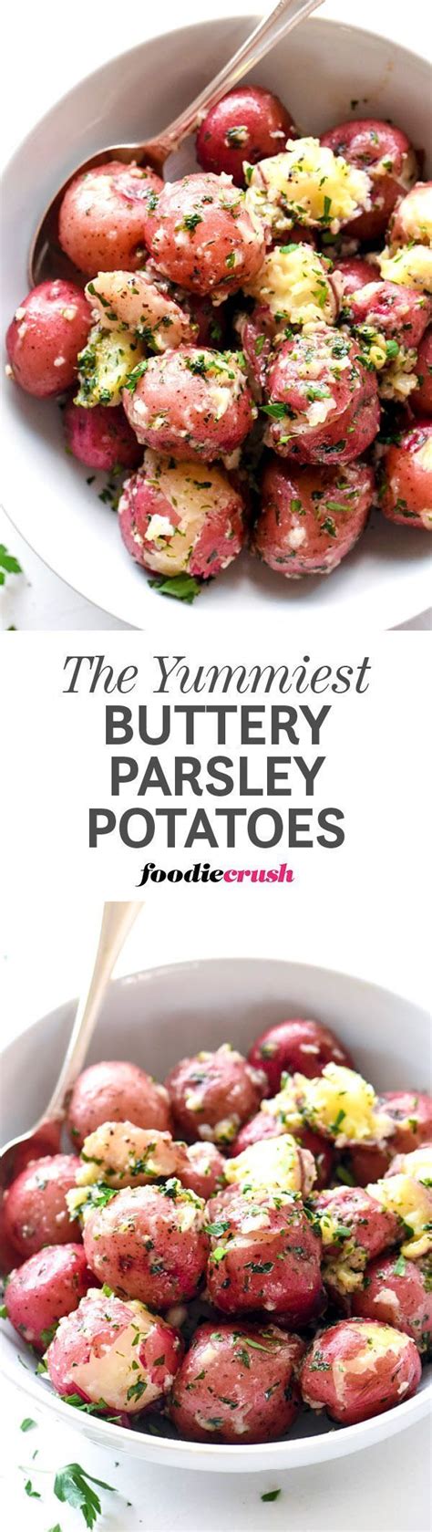 Garlic roasted red potatoes is great! Boiled baby red potatoes get an infusion of butter and parsley to make this super simple side ...