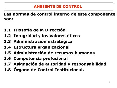 La Estructura De Control Interno Ppt