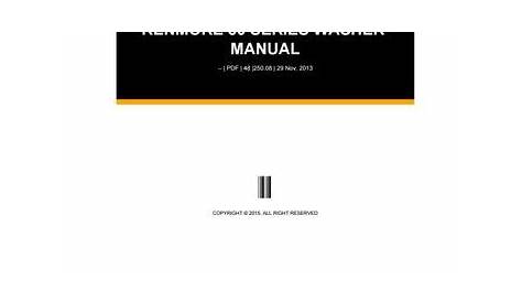 Kenmore 80 series washer manual by jklasdf1 - Issuu