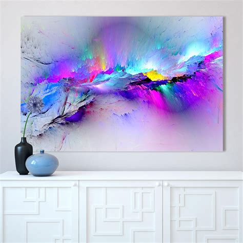 Chenfart Wall Art Canvas Painting Abstract Unreal Pink