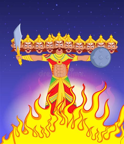 Ravana Dahan Stock Vector Image Of Illustration Hindu 44458377