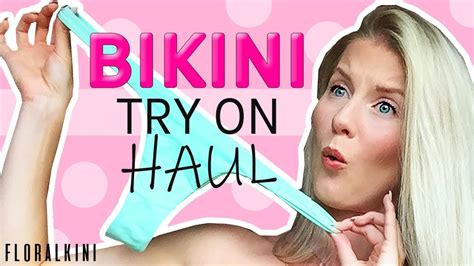 Bikini Try On Haul 8 Floralkini Bikinis Youtube