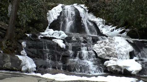 Ice And Snow At Laurel Falls Great Smoky Mountains National