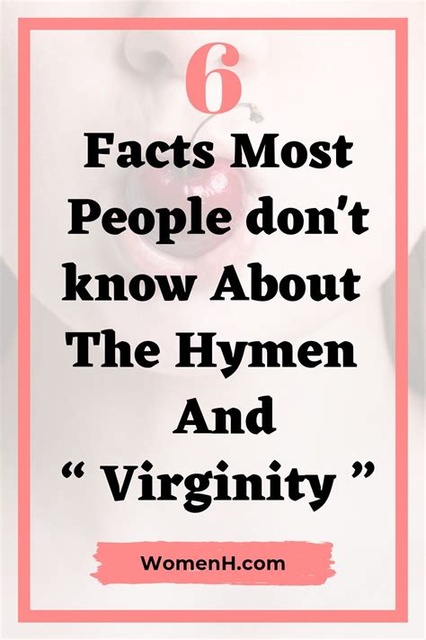 6 Facts Most People Dont Know About The Hymen And Virginity In 2022 Facts Feminine Hygiene