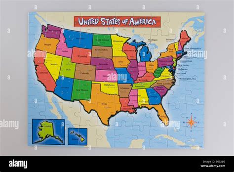 Puzzle Map Of The United States Of America Usa Stock Photo Alamy