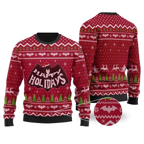 Red Batman Ugly Sweater Funny Batman Christmas Sweater Funny Ugly Christmas Sweater By Vinco