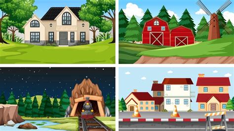 Set of different backgrounds 682929 Vector Art at Vecteezy