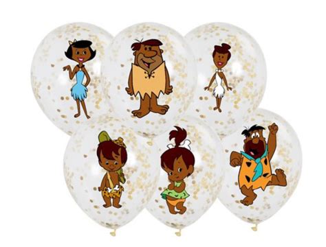 African American Flintstones Balloon Stickers Flintstones Etsy