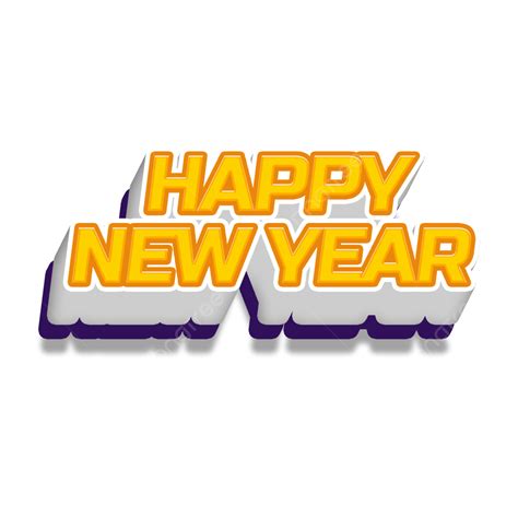 Happy New Year Text Png Image Happy New Year Text Effect Modern Style