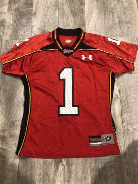 Under Armour Maryland Terrapins Ncaa Football Jersey Mens Small In Euc