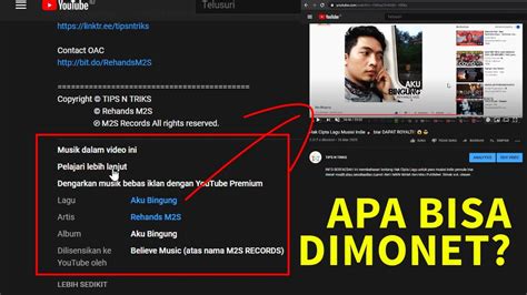 Musik Dalam Video Ini Di Bawah Youtube Bisa Dimonetisasi Tidak ️ Youtube