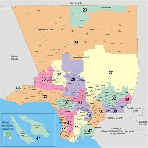 Congressional Districts In Los Angeles County Los Angeles County Los