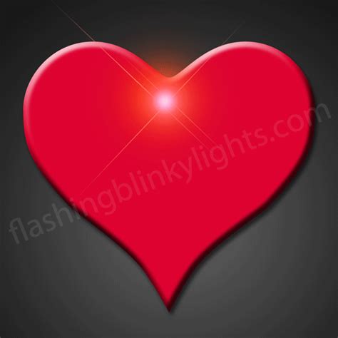 Perfect 10 Led Light Up Heart Blinky Pin Flashingblinkylights