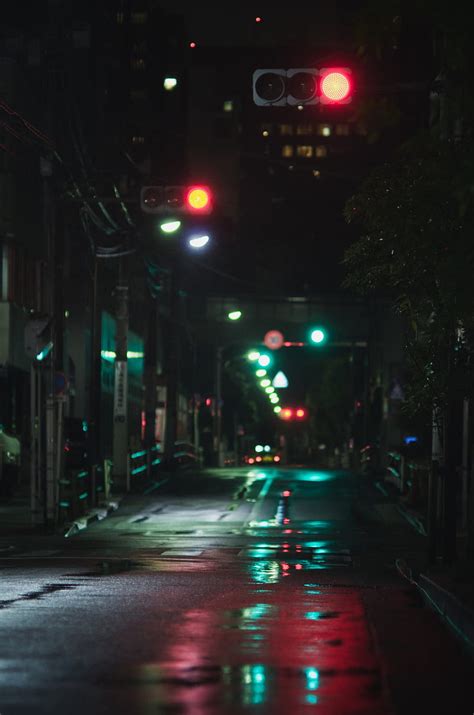 Street Night Lights Blur City Midnight Midnight City Neon Hd