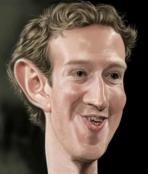Mark Zuckerberg Celebrity Caricatures Caricature Cartoon Faces